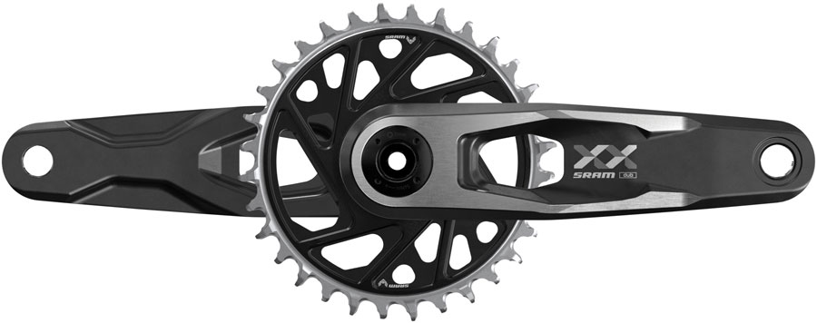 SRAM XX Downhill T-Type Crankset - 155mm 7-Speed 34t 3mm Offset Chainring Direct Mount 55mm Chainline DUB Wide Spindle BLK