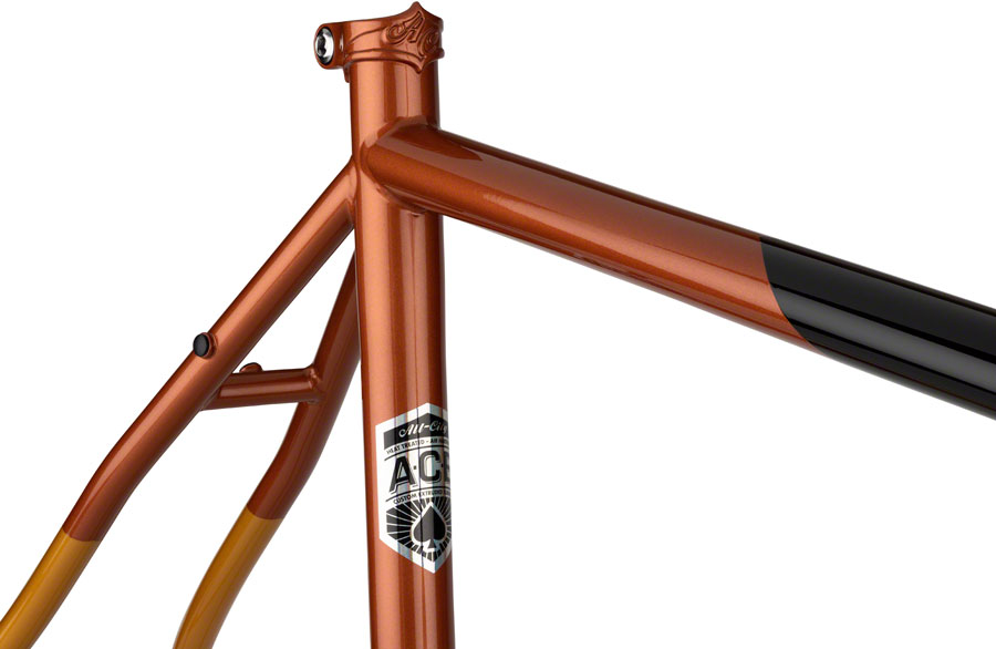 All-City Cosmic Stallion Frameset - 650b/700c, Steel, Black/Brick/Bronze - Image 3