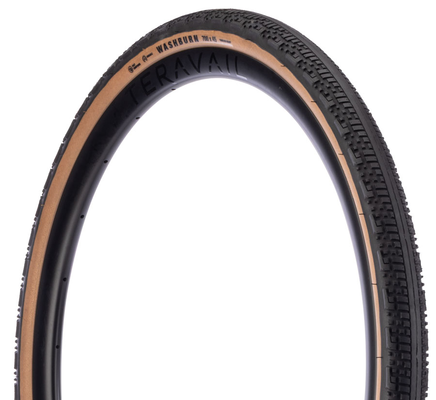 Teravail Washburn Tire - 700 x 45 Tubeless Folding Tan Durable Fast Compound Teravail Washburn Tire - 700 x 45 Tubeless Folding Tan Durable Fast Compound