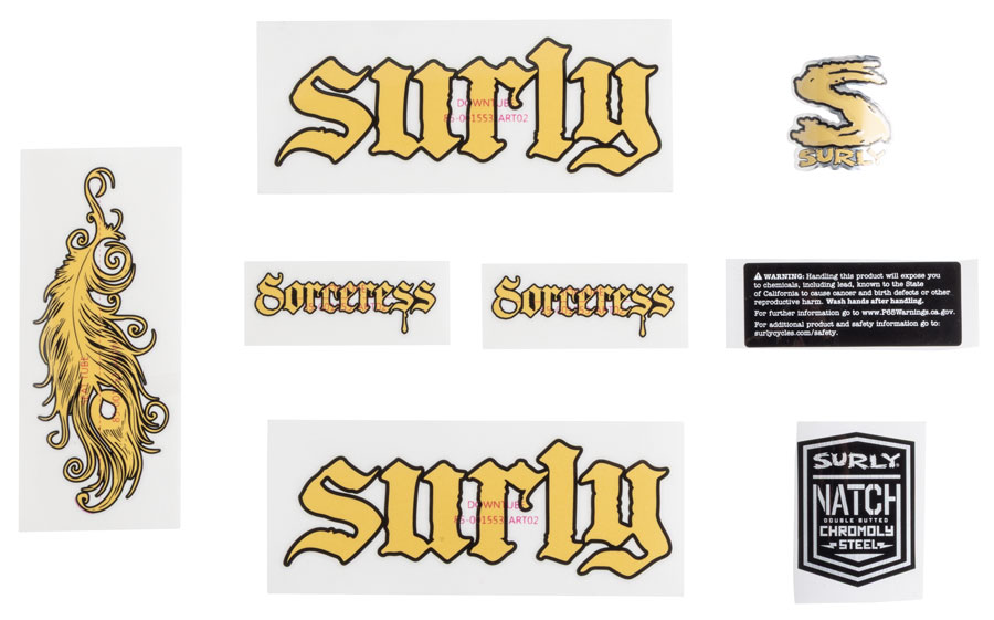 Surly Sorceress Decal Set - Gold