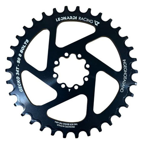 Leonardi S0 8-bolt Direct Mount Ring 34T - Black
