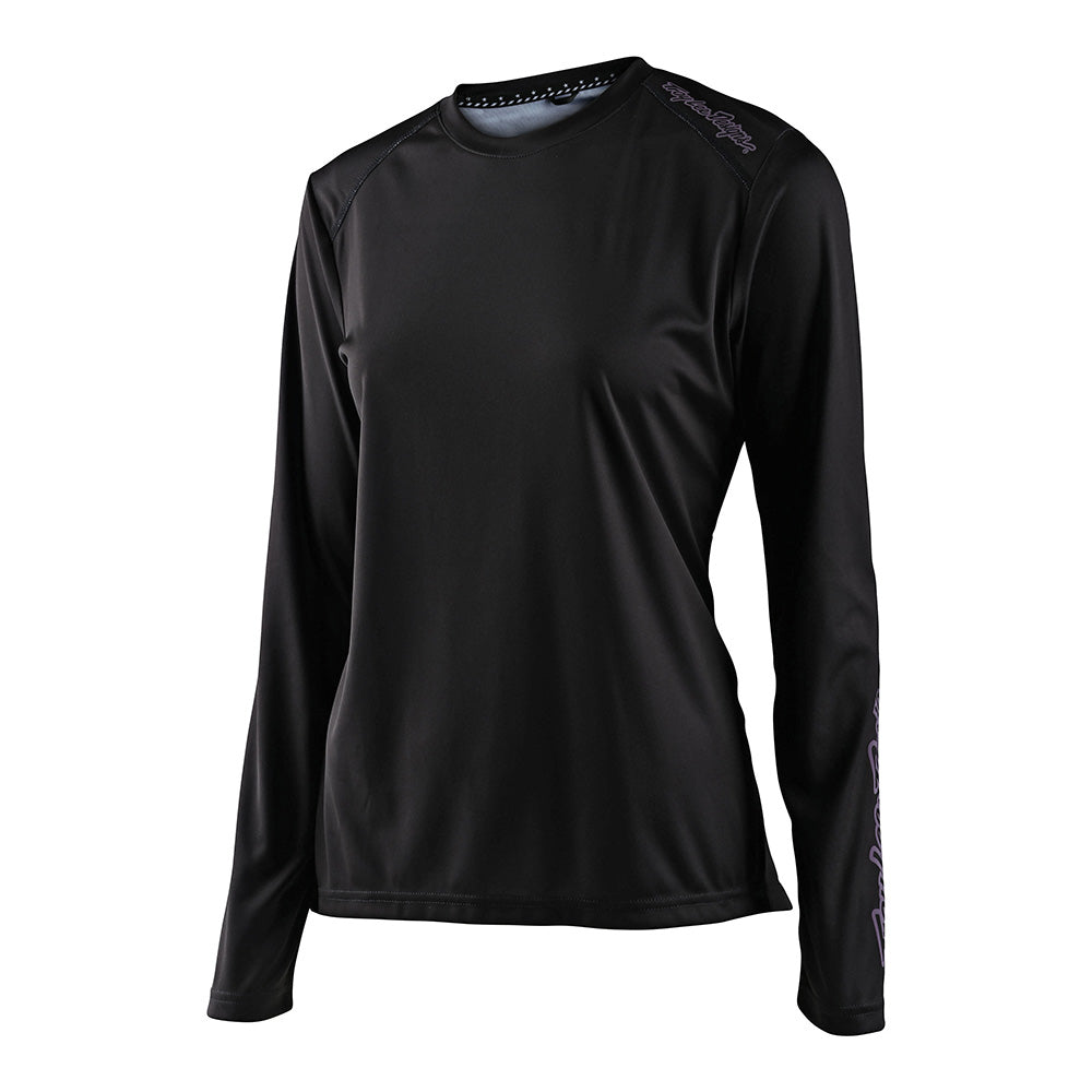 Womens Lilium LS Jersey Solid Black Womens Lilium LS Jersey Solid Black