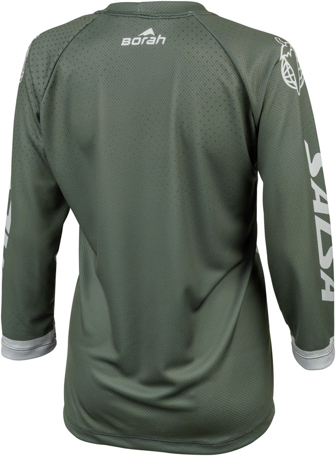 Salsa Women's Fleet 3/4 MTB Jersey - Green White - Image 2