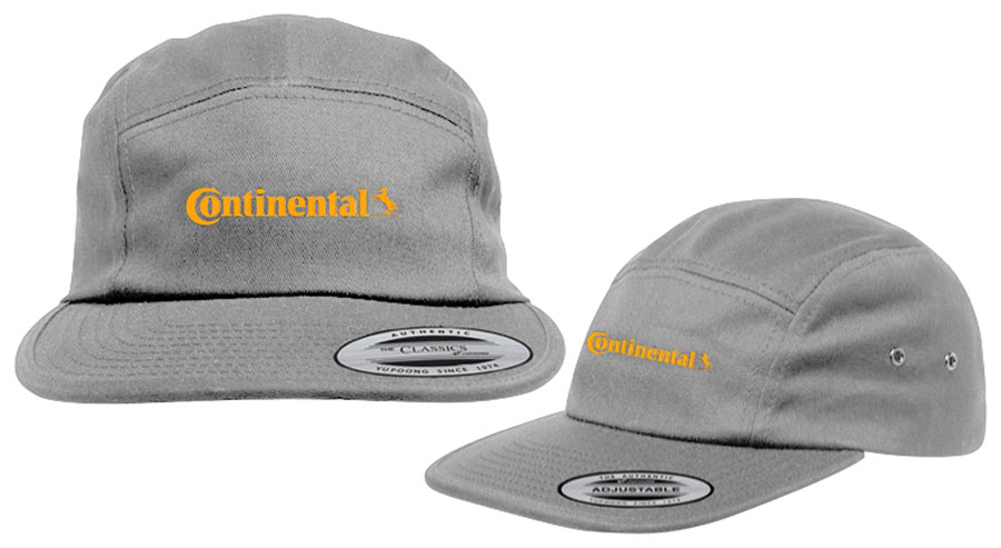 Continental 5 Panel Hat - Gray