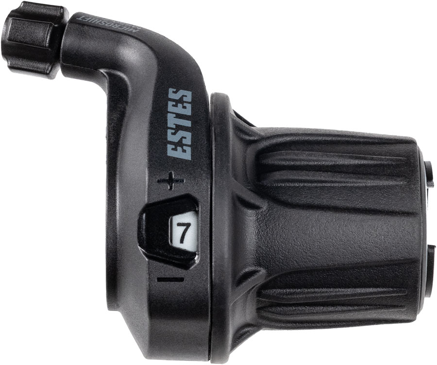 microSHIFT Estes Light Action Twist Shifter - Right 7-Speed For 1x Optical Gear Indicator BLK