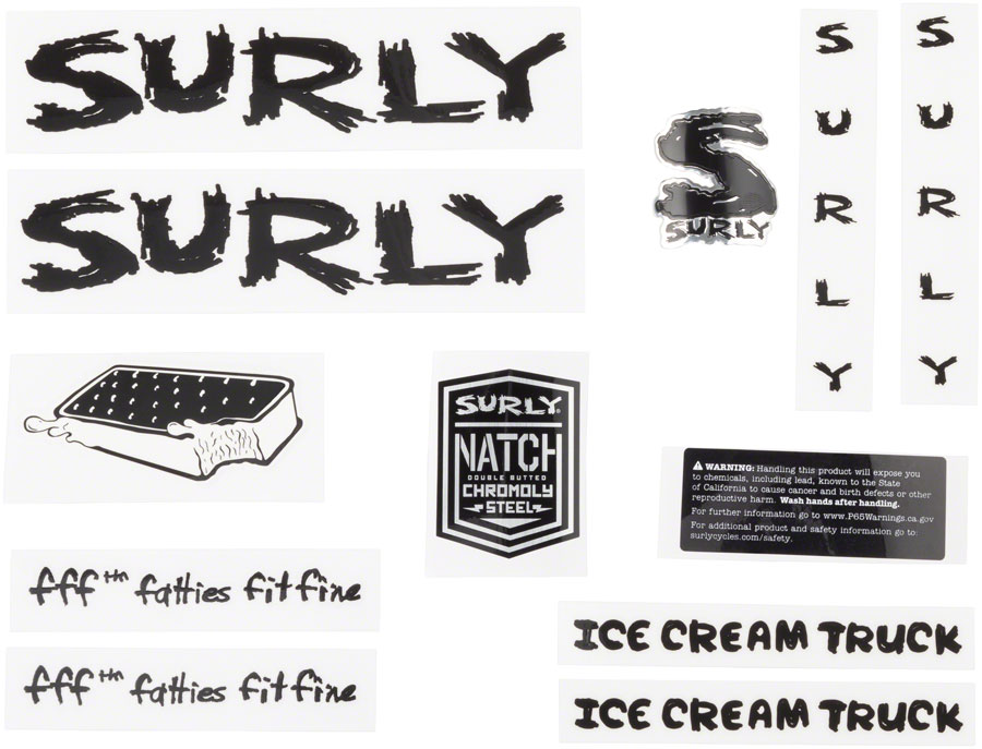 Surly Ice Cream Truck Frame Decal Set