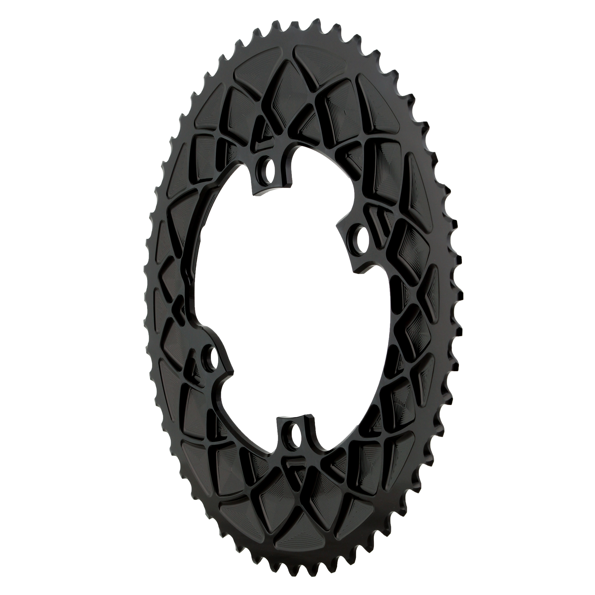 absoluteBLACK Premium Oval 110 BCD Road Inner Chainring Shimano Dura-Ace 9100 - 36t 110 Shimano Asymmetric BCD 4-Bolt BLK - Image 6