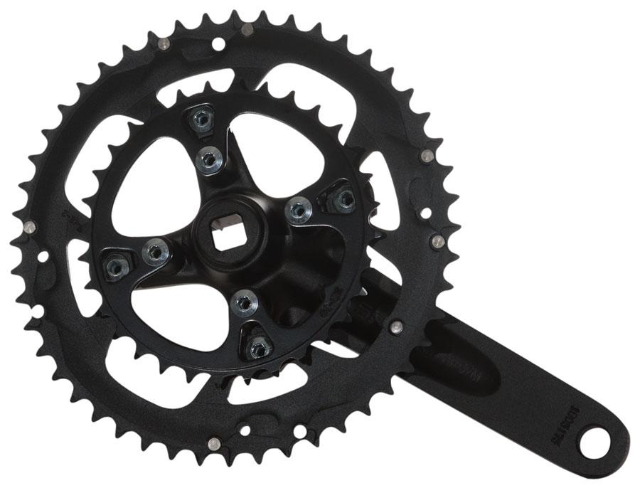 Samox G3s Crankset - 9-10 Speed, 48/32t 104/64bcd JIS Square Taper, Black - Image 2
