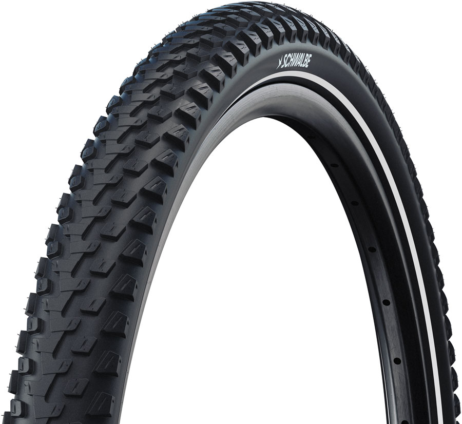 Schwalbe Marathon Plus MTB Tire - 26 x 2.1 Clincher Wire BLK/Reflective Performance SmartGuard Addix E-50