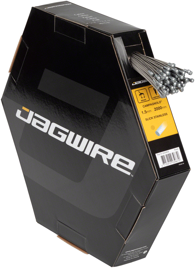 Jagwire Sport Slick Brake Cable - 1.5mm x 2000mm, Slick Stainless, Box of 100 variant 2