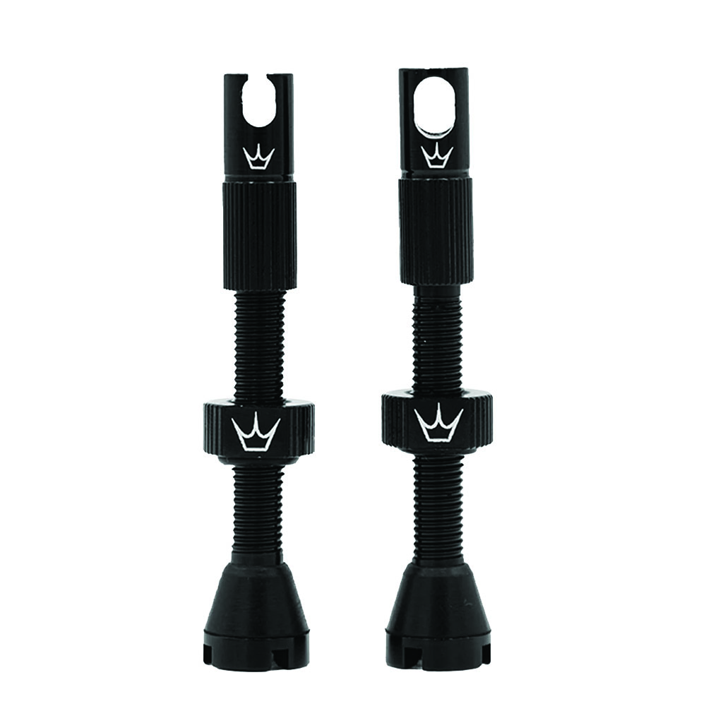 Peaty's Alloy Presta Valve Stem 42mm Pair Black