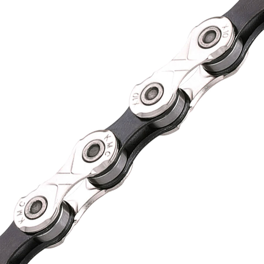 KMC X10 Chain - 10-Speed Nickel/Black Bulk 500 Foot Roll