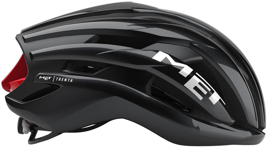 MET Trenta Helmet - Black/Red Gloss - Image 3