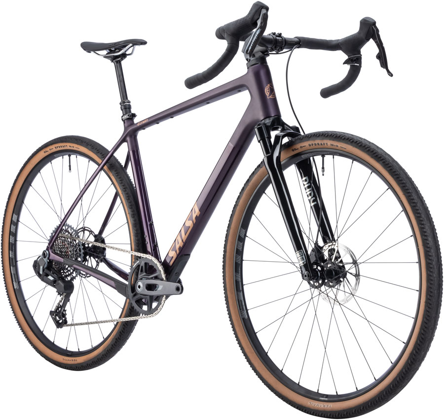 Salsa Flyway C Rival XPLR AXS 13 SUS Bike - 700c Carbon Blackberry - Image 2