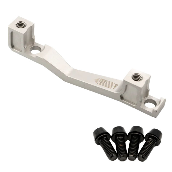 Freedom Coast Post Mount Brake Adapter 160/180mm+40 Silver