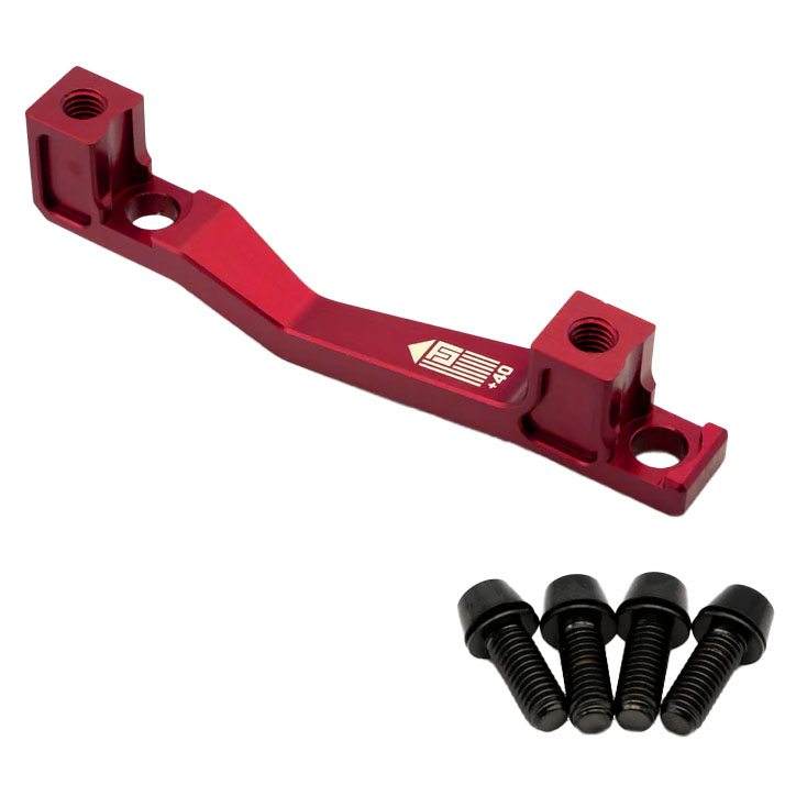 Freedom Coast Post Mount Brake Adapter 160/180mm+40 Red