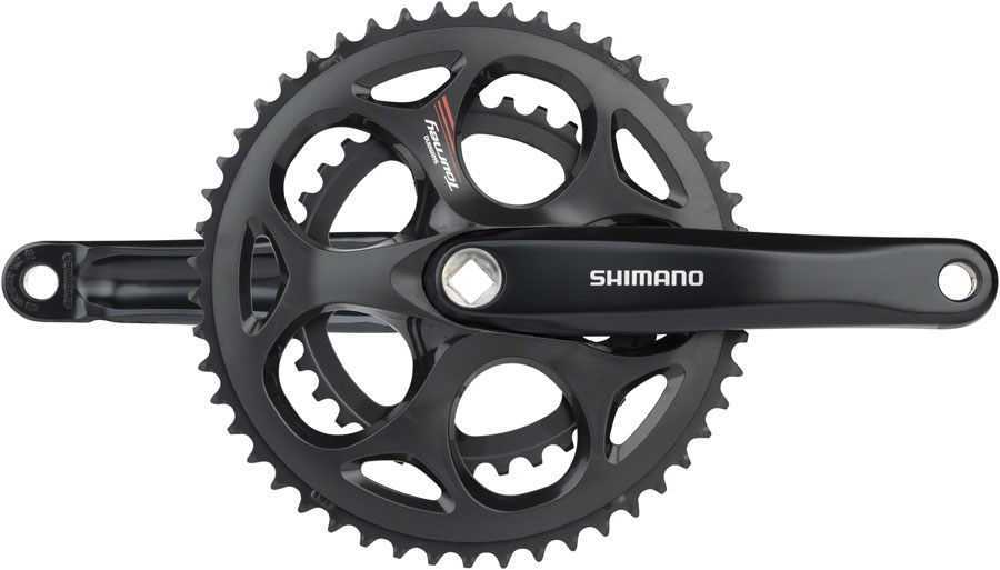 Shimano Tourney FC-A070 Crankset - 170mm 7/8-Speed Riveted Square Taper JIS Spindle Interface, Black variant 3