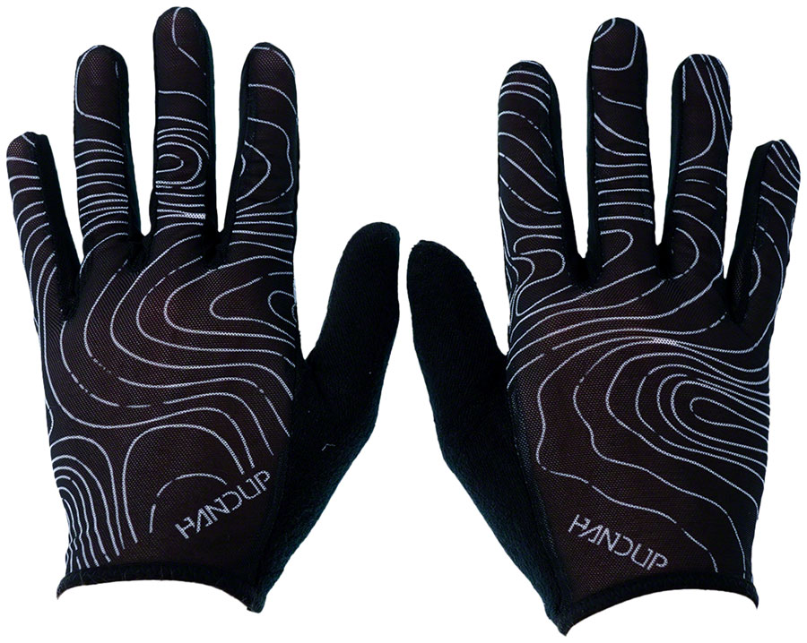 Handup Vented Gloves - Topo Map Black