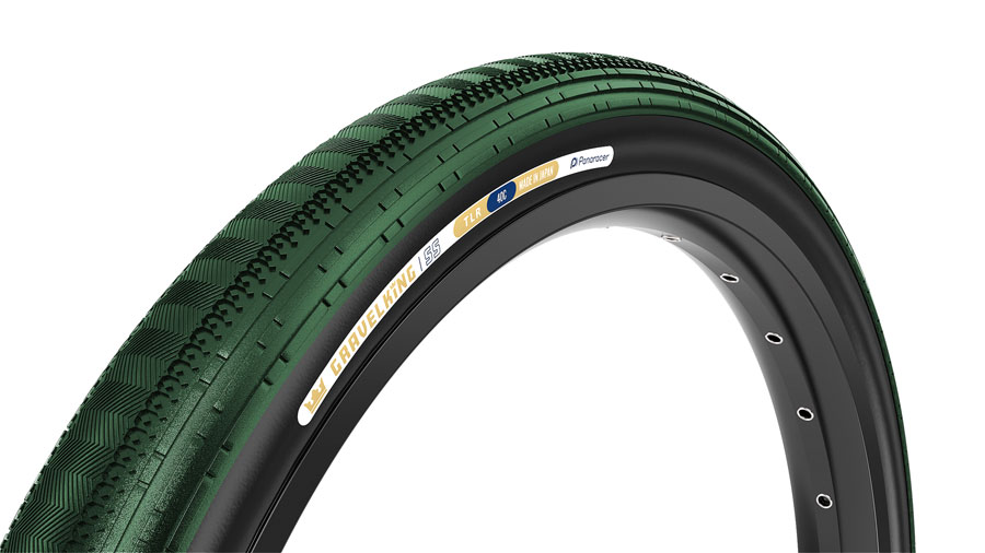 Panaracer GravelKing SS Tire - 700 x 40 Clincher Folding  British Racing Green/BLK