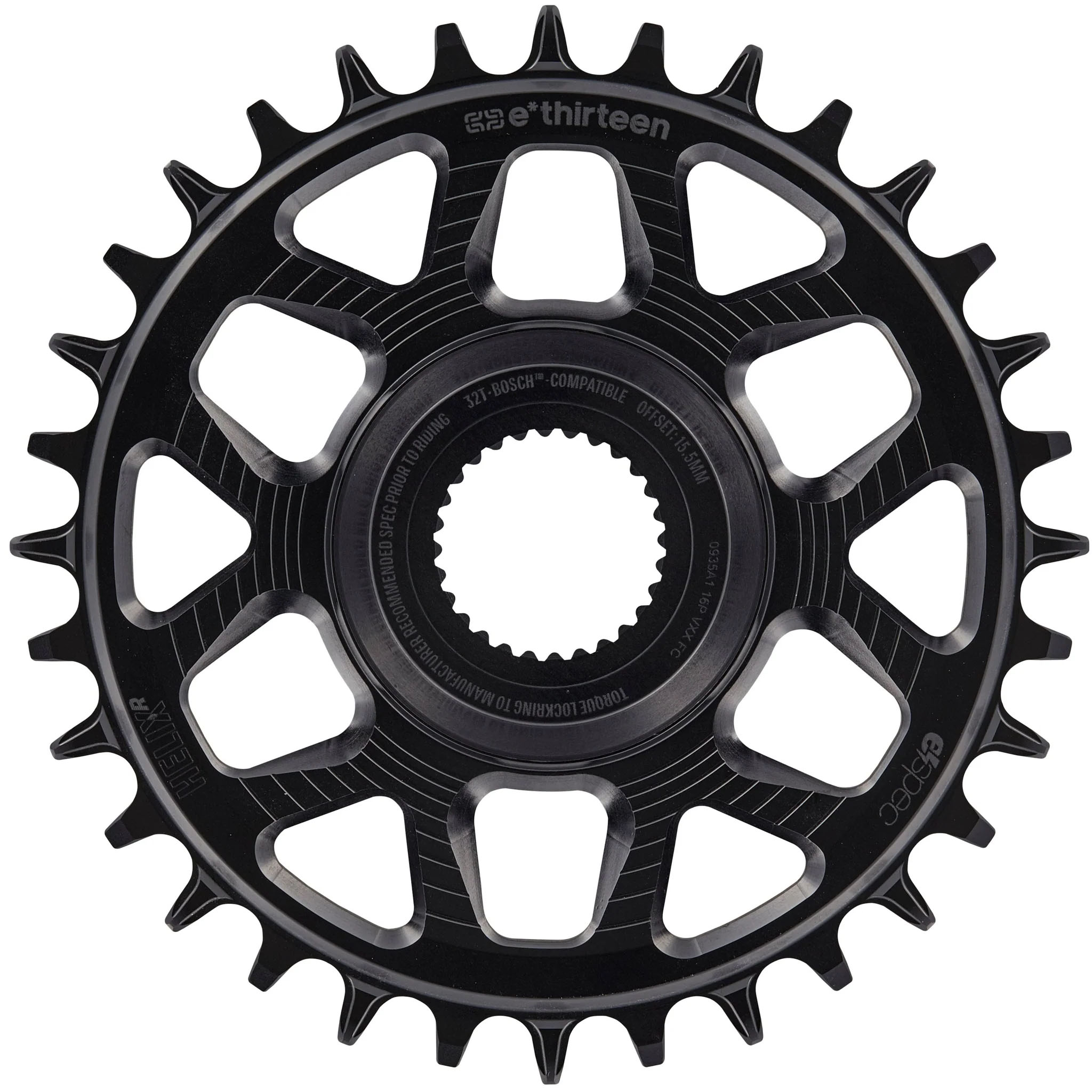 E*thirteen Helix R e*spec C-ring Bosch Gen 4 32t -Black  