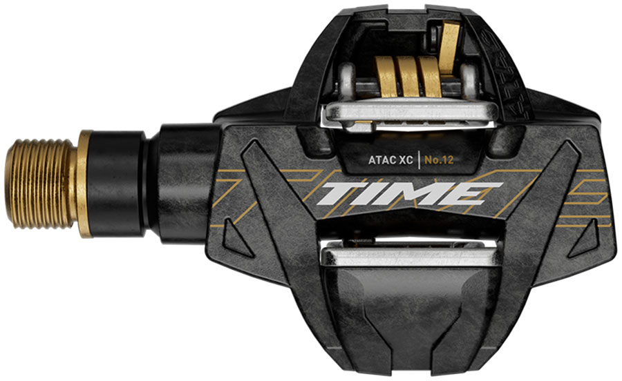 Time ATAC XC 12 Pedals - Dual Sided Clipless Carbon 9/16" Carbon/Gold C1 Time ATAC XC 12 Pedals - Dual Sided Clipless Carbon 9/16" Carbon/Gold C1