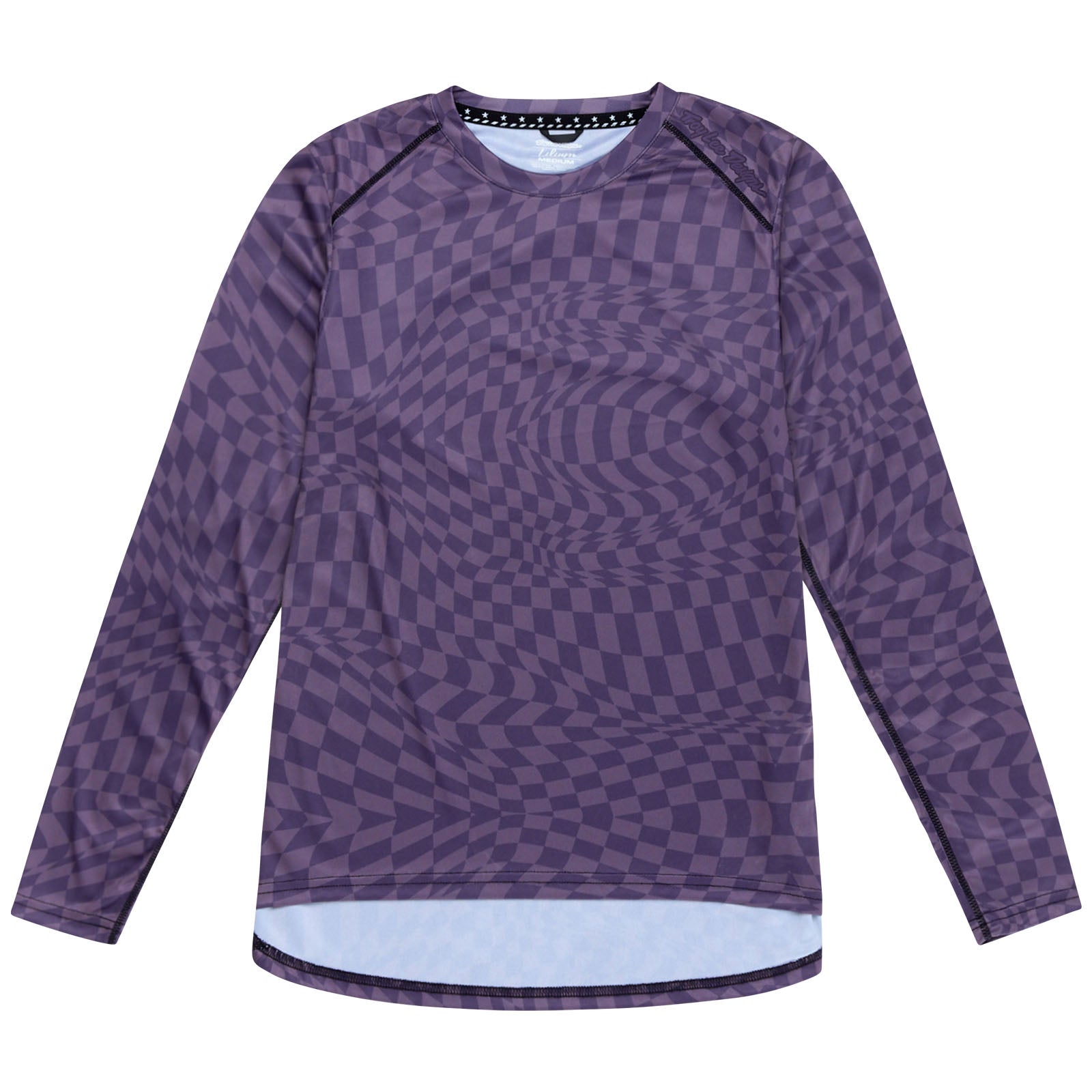 Womens Lilium Long Sleeve Jersey Twisted Checkers Deep Purple Womens Lilium Long Sleeve Jersey Twisted Checkers Deep Purple