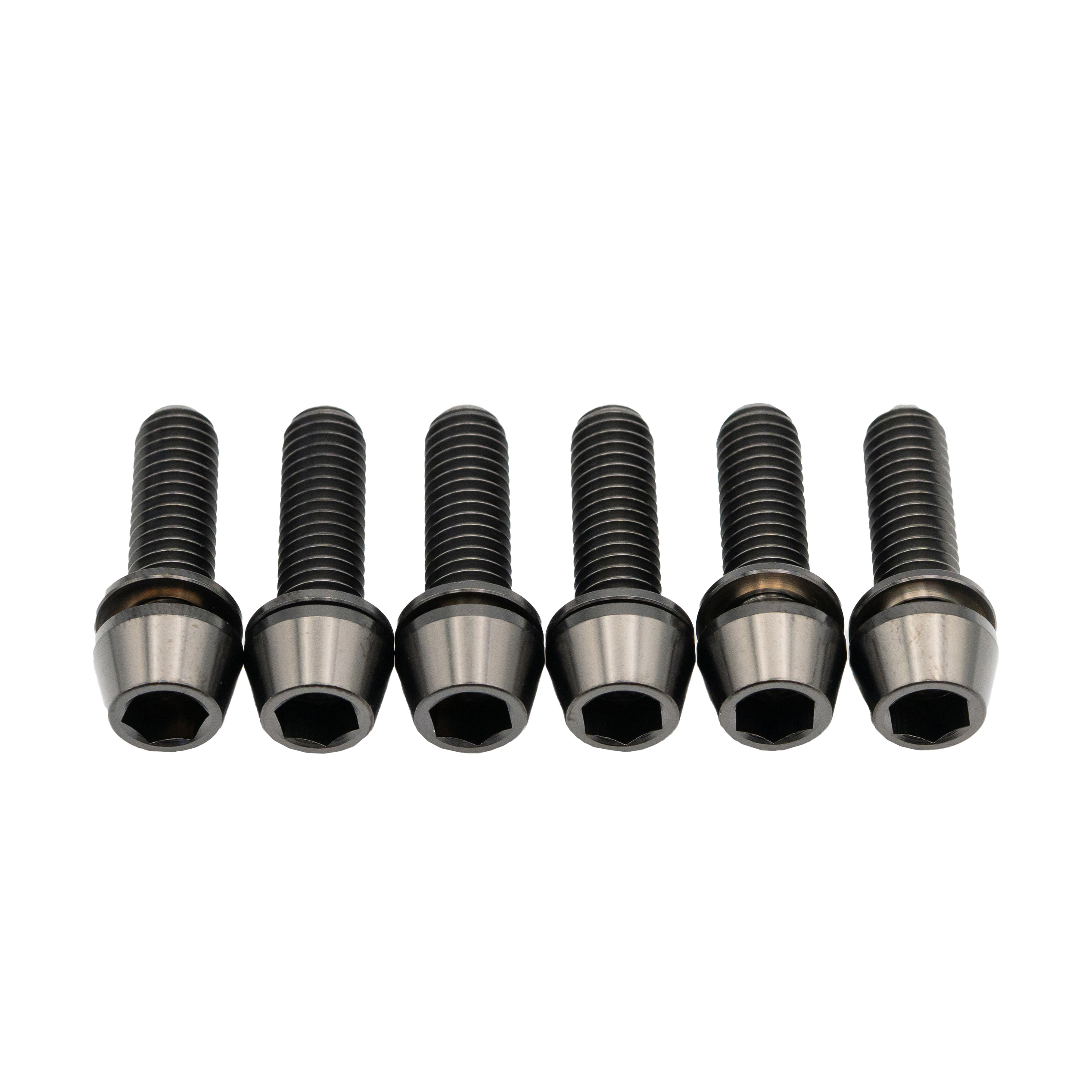 Better Bolts Deity Copperhead Ti  Stem Bolt Kit Black 6/Count