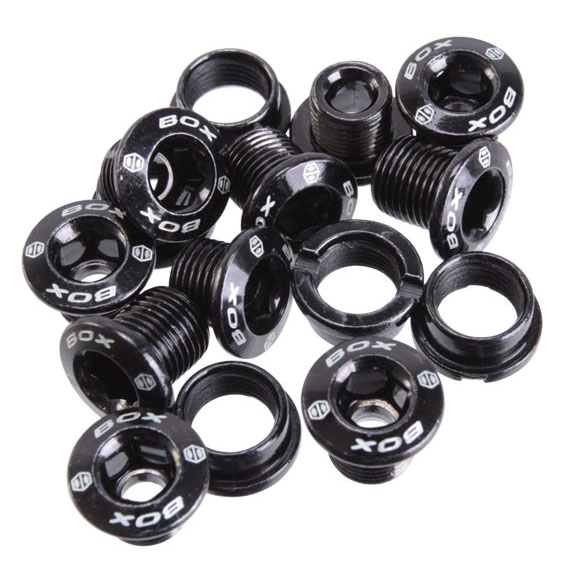 BOX Spiral Chainring Bolt Kit Black BOX Spiral Chainring Bolt Kit Black