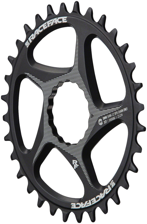 RaceFace Direct Mount Wide Chainring - CINCH For Shimano 12-Speed HG+ Compatible Chain, Black variant 2