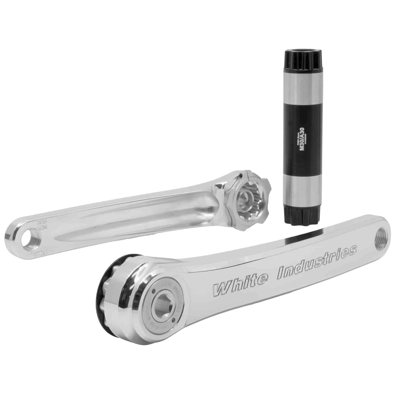 White Industries M30 Mountain Cranks 30mm Spindle 160mm Silver