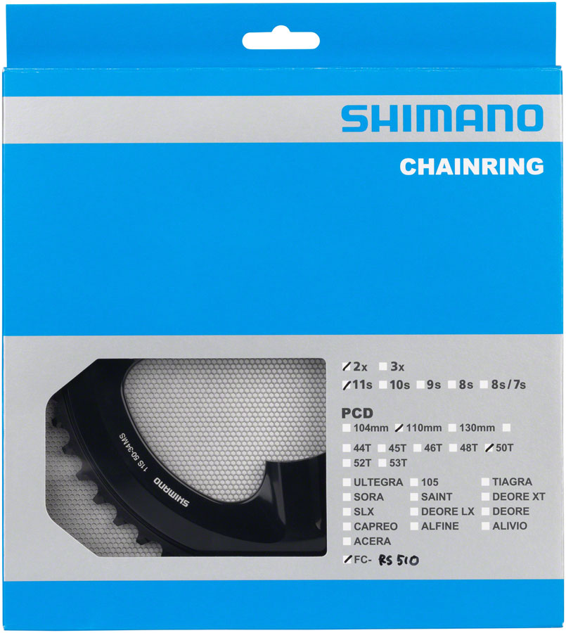 Shimano FC-RS510 Chainring - Asymmetric 110mm BCD - Image 3