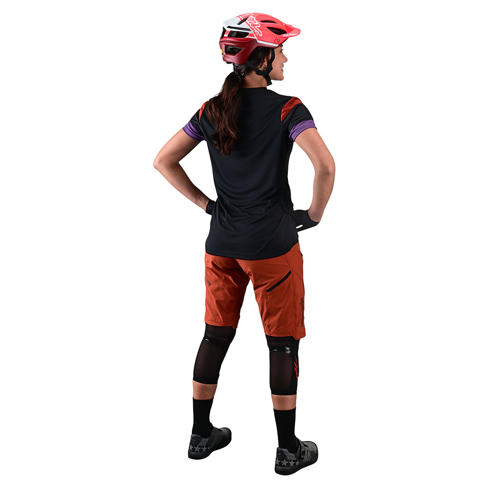 Womens Lilium SS Jersey Rugby Black - Image 4
