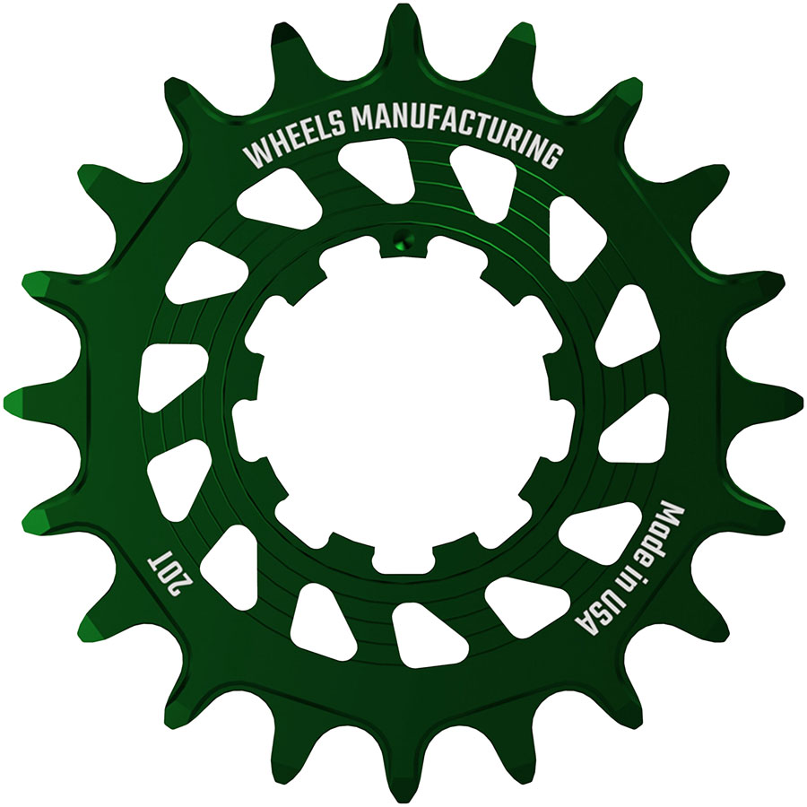 Wheels Manufacturing SOLO HG Cog - 20t Fits SOLO-HG Kits Green