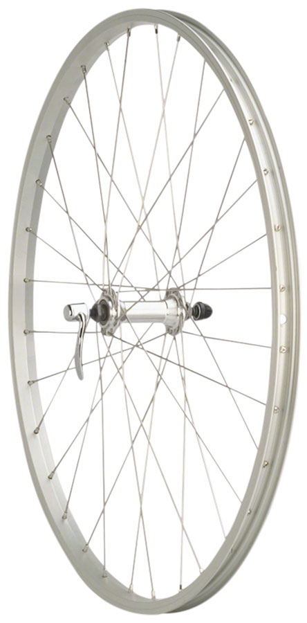 Quality Wheels Value Single Wall Series Front Wheel - QR x 100mm, Rim Brake, Silver, Clincher variant 2