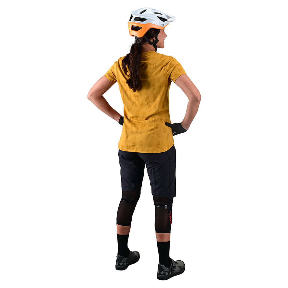 Womens Lilium SS Jersey Jacquard Honey - Image 4