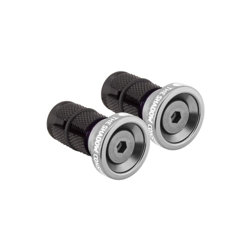 The shadow conspiracy Deadbolt Slim End Plugs Polished Silver 22.2mm