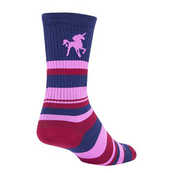 Sockguy Pink Unicorn Crew Socks - Blue/Pink