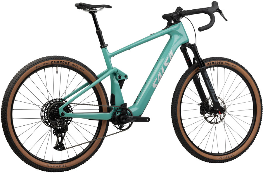 Salsa Wanderosa C Apex Eagle Ebike - 29" Carbon Sea Green - Image 2