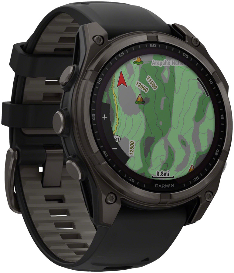 Garmin fenix 8 Smartwatch - Sapphire Carbon Gray DLC Titanium BLK/Pebble Gray Silicone - Image 11