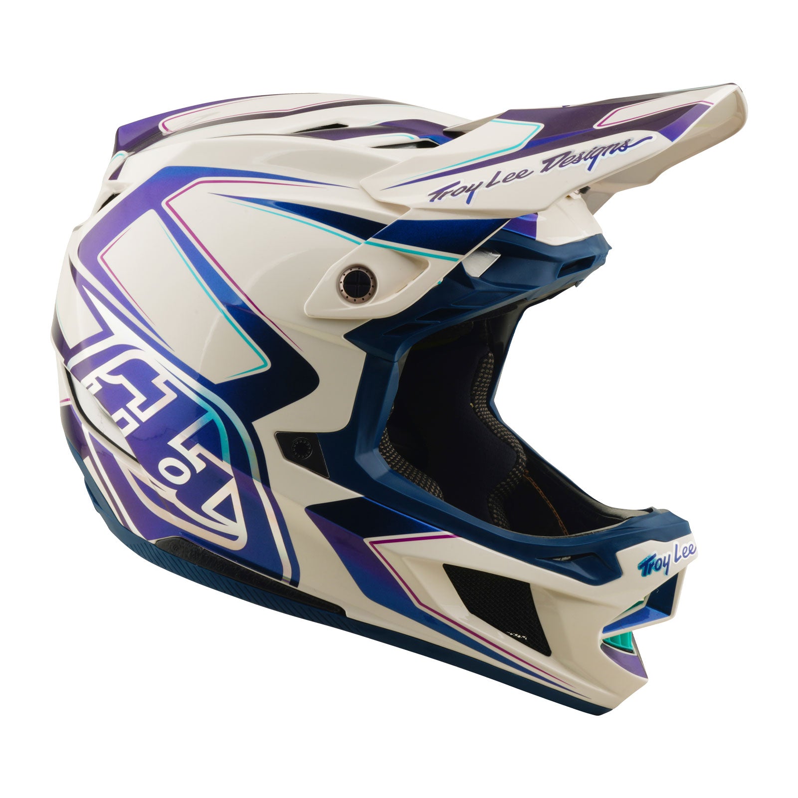 D4 Composite Helmet Flared White / Indigo - Image 7