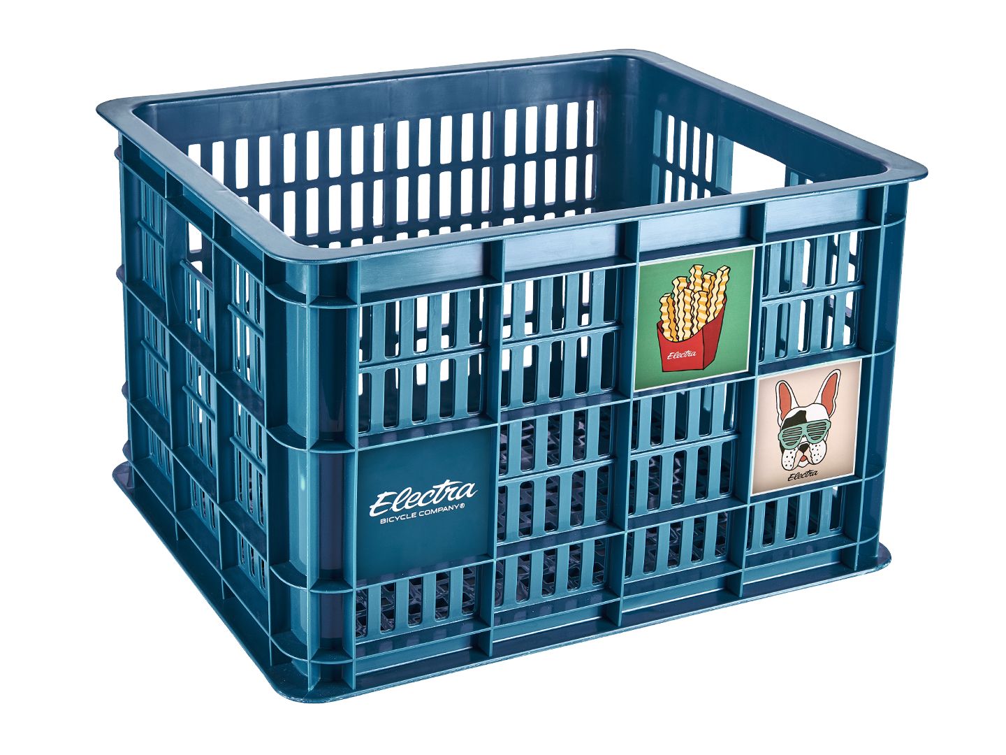 Electra Basil Crate Dark Teal Basket