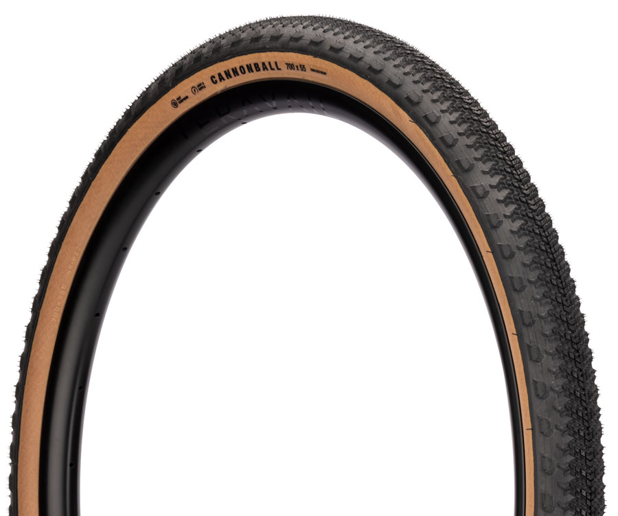 Teravail Cannonball Tire - 700 x 55 Tubeless Folding Tan Durable Fast Compound Teravail Cannonball Tire - 700 x 55 Tubeless Folding Tan Durable Fast Compound