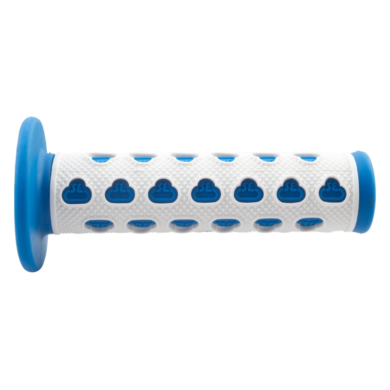 Se bikes S-1E Grips Blue/White 135mm w/ Flange