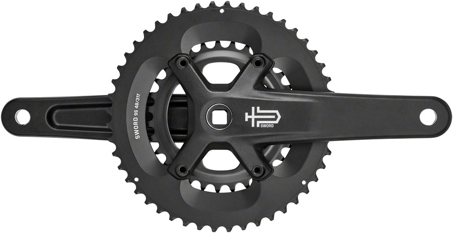 microSHIFT Sword BLK 2x Crankset - JIS Square Taper Spindle