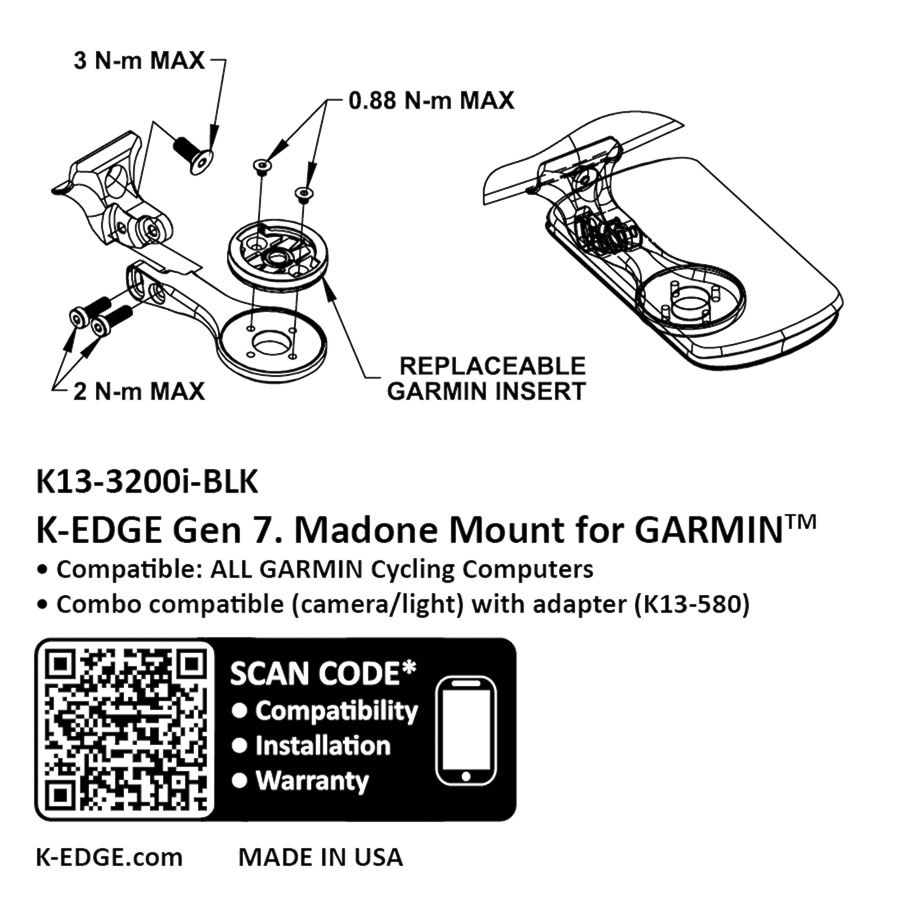 K-EDGE Garmin Gen 7 Madone/Emomda Computer Mount - Image 2