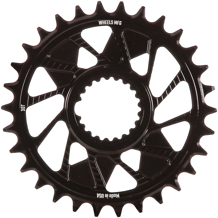 Wheels Manufacturing Direct Mount Chainring - 30t Shimano Direct Mount 1.5mm Inboard Offset T-Type Chain Compatible BLK