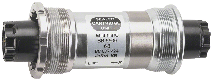 Shimano 105 BB-5500 Bottom Bracket - Italian 70 x 109.5mm Octalink V1 Spindle Interface variant 2