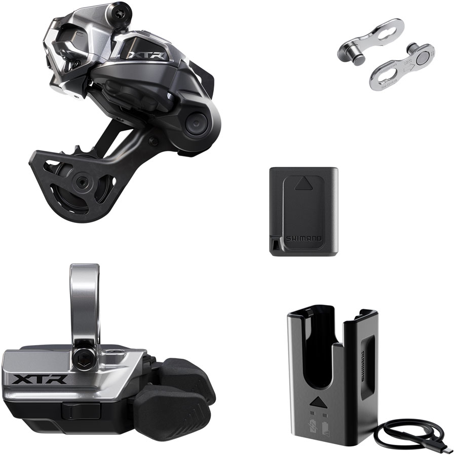 Shimano XTR M9250 Di2 Wireless Upgrade Kit - Includes M9250-GS Rear Derailleur M9250-IR I-SPEC EV Shifter Battery Charger Quick Link variant 3