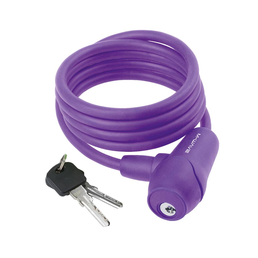 M-Wave S 8.15 S Cable lock Key 8mm 8x1500mm Purple