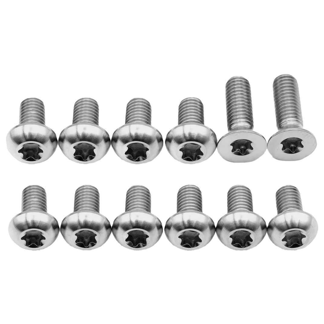 Better Bolts Titanium Sensor Rotor Bolt Kit Silver 12/Count
